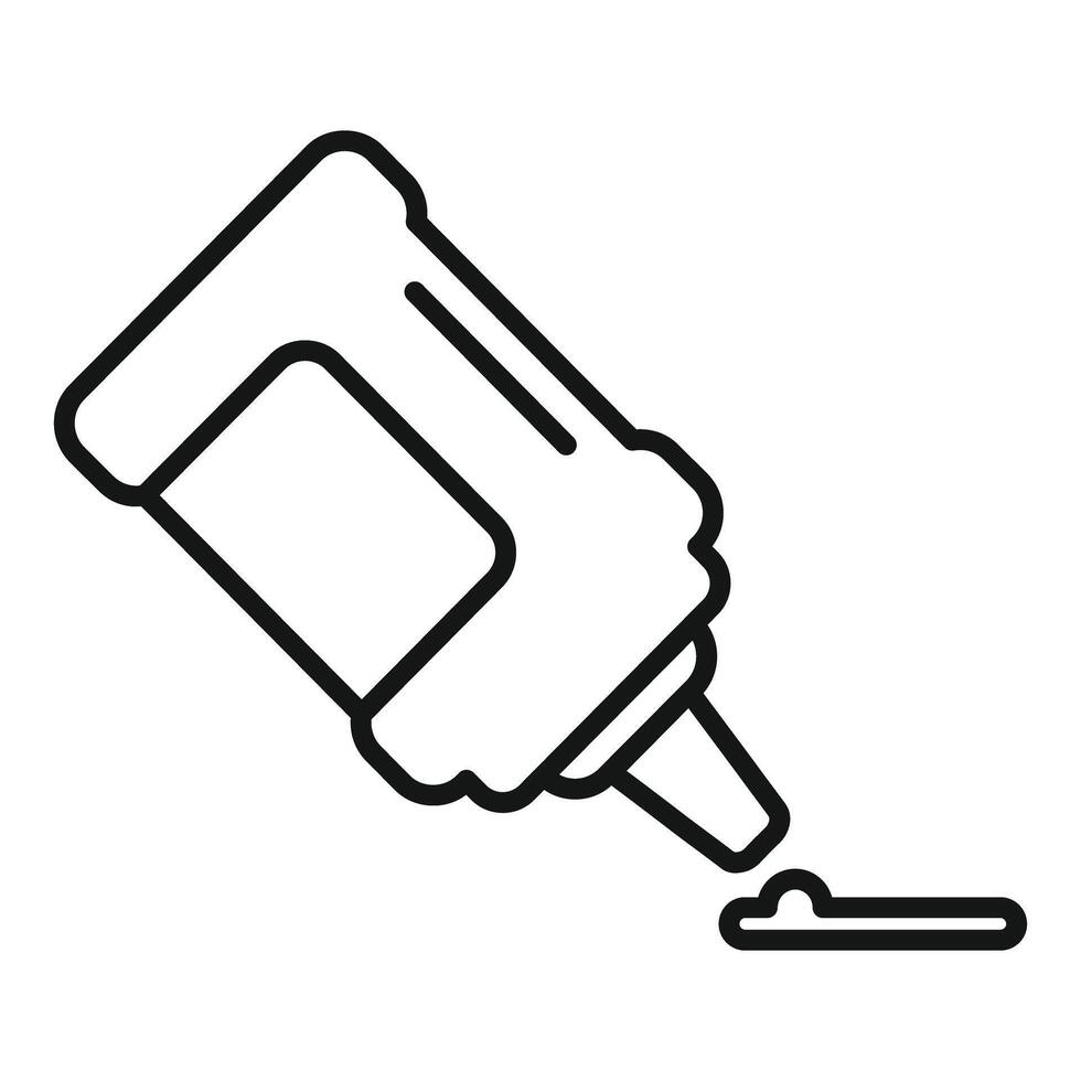 Applying glue from bottle with precision tip vector