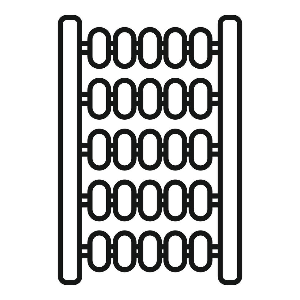 Classic abacus counting tool icon vector