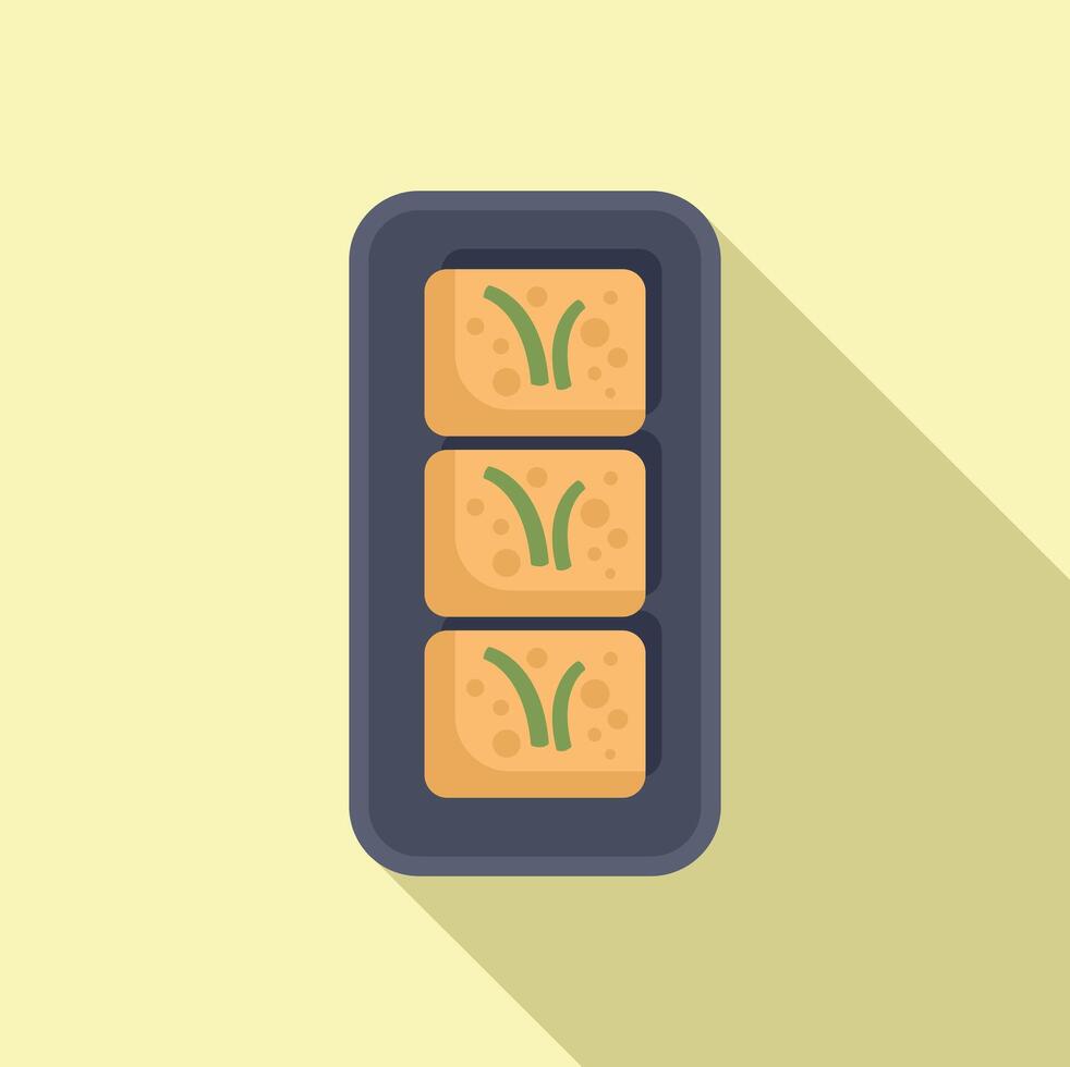 Planting seeds in square pots, starting a garden vector