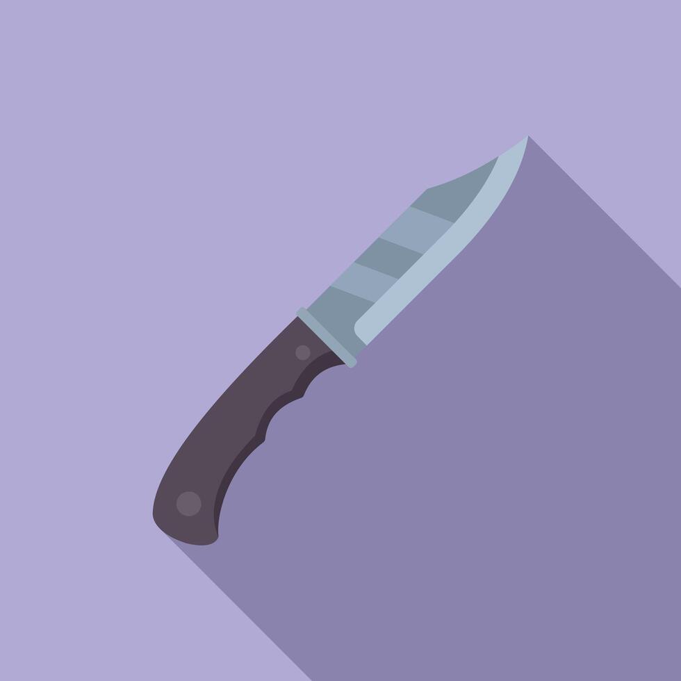 Hunting knife with wooden handle illustration vector