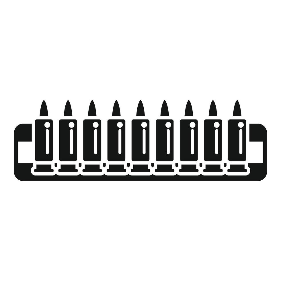 Bullets representing military combat and violence vector