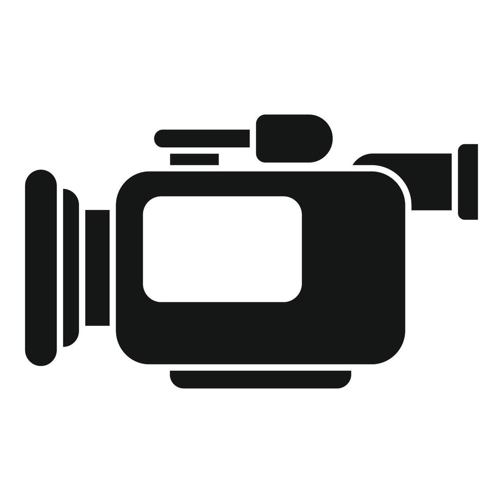 Classic camcorder, capturing life's moments with precision vector