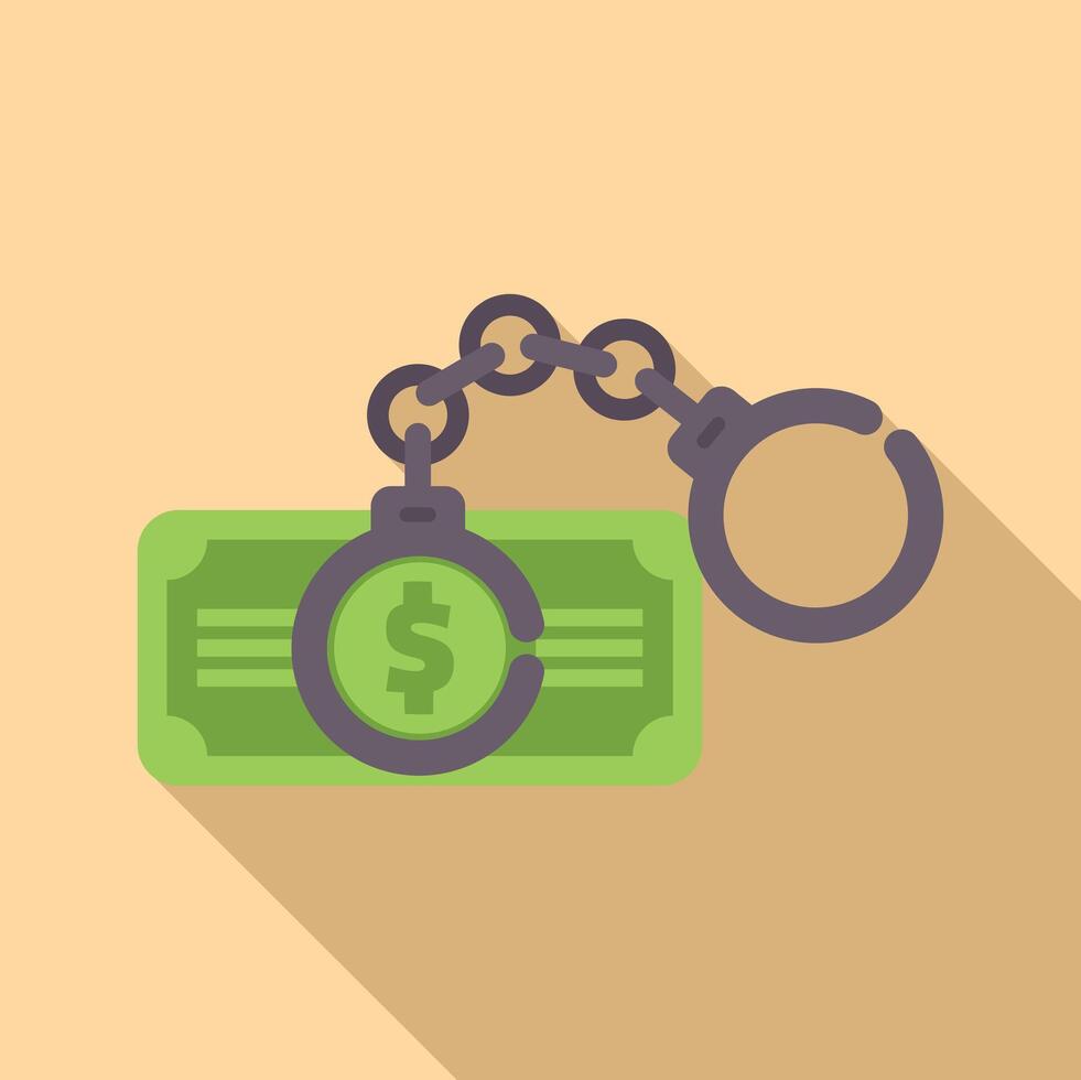 Symbolizing the harsh reality of financial crime, this illustration represents the concept of money laundering vector