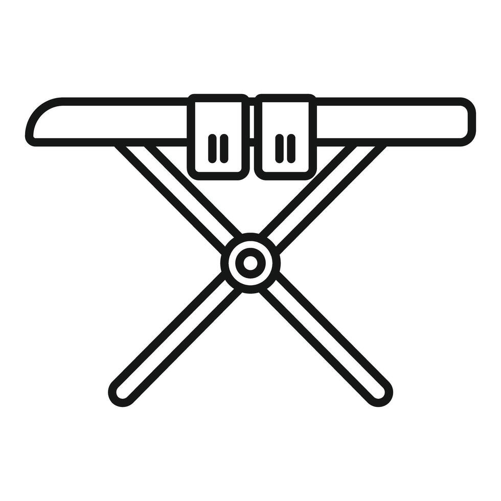 Ironing board with ironing accessories vector