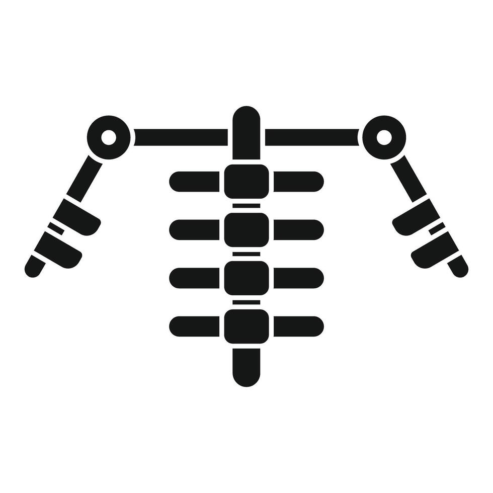 Exoskeleton spine support system icon vector
