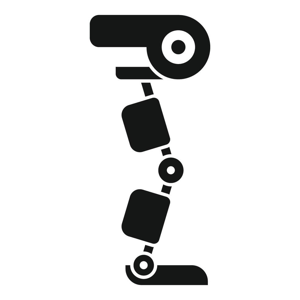 Showing the concept of replacing a missing body part with artificial components, helping people with disabilities vector