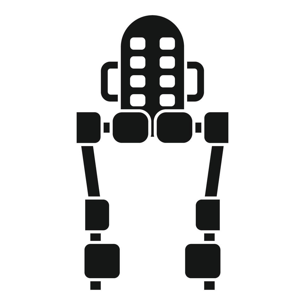 Exoskeleton suit aiding mobility, enabling individuals with walking difficulties to regain independence vector