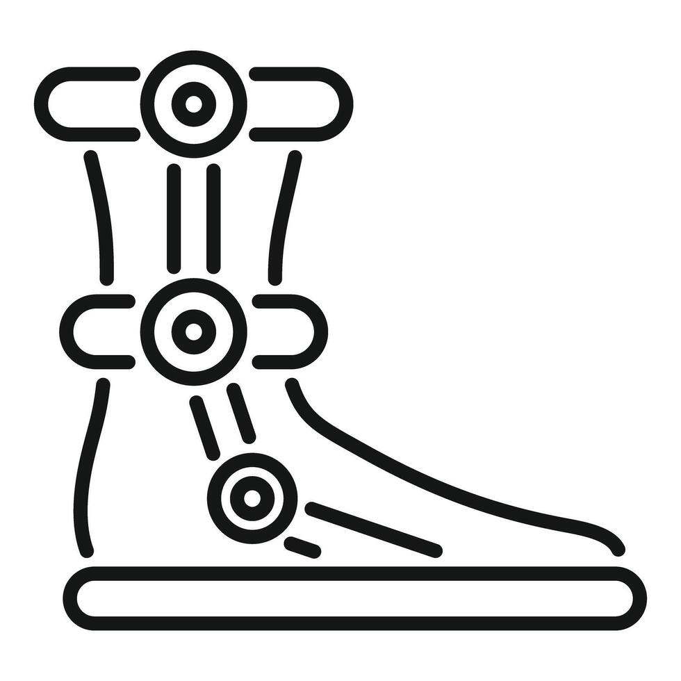 Orthopedic boot foot support icon vector