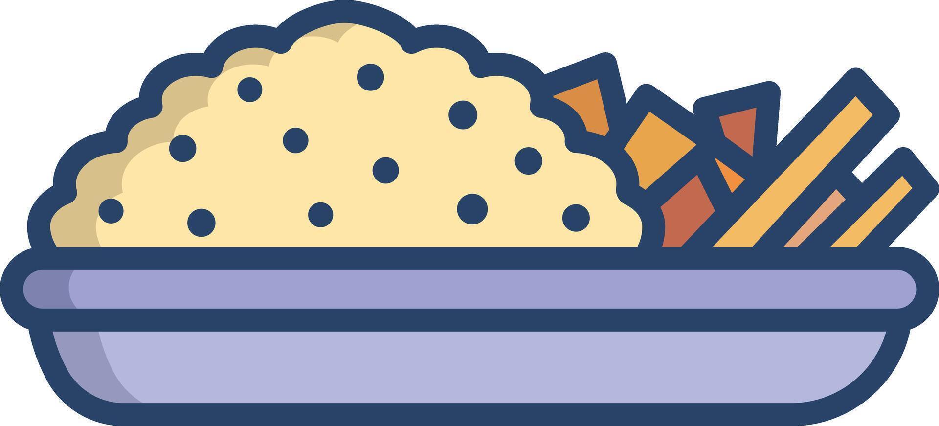 Mexican Pizza linear color illustration vector