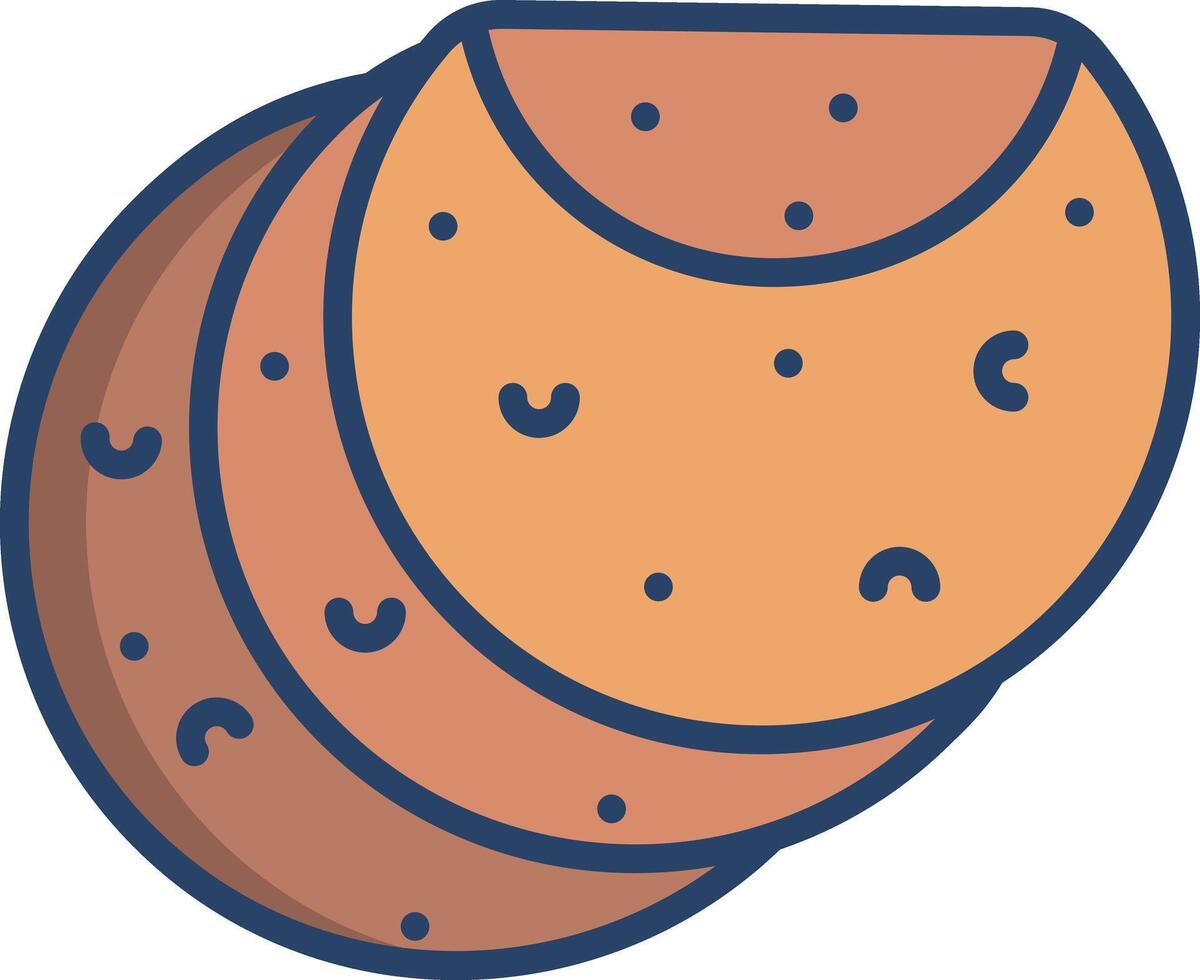 Tortilla linear color illustration vector