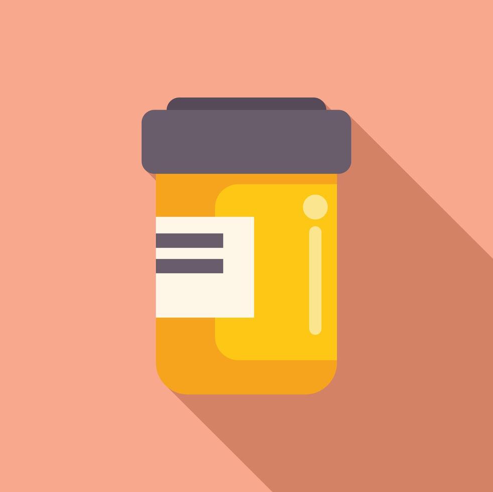 Simple illustration of a medical pills container, evoking concepts of health and wellness vector