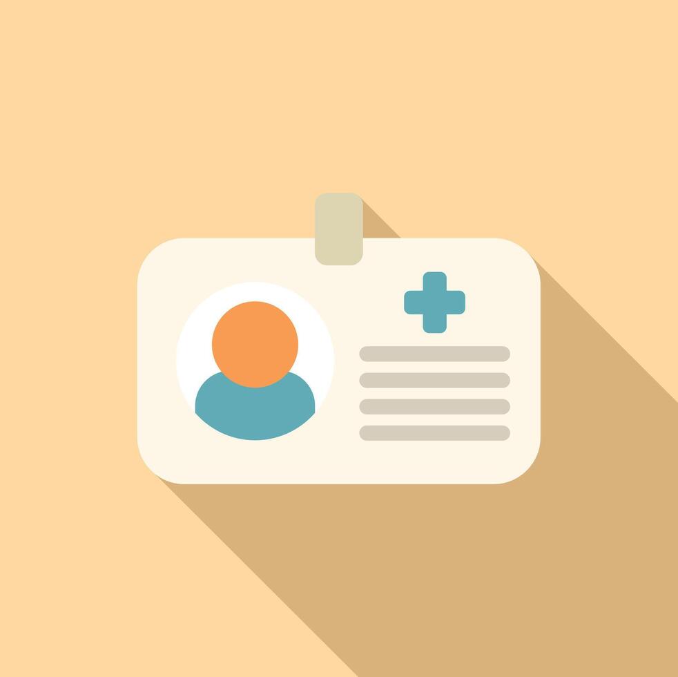 Medical id card with cross symbol vector