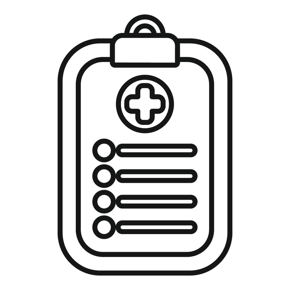 Medical clipboard checklist icon illustration vector