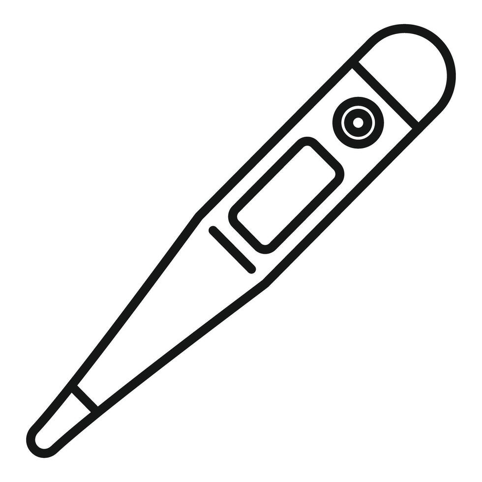 Digital medical thermometer showing temperature vector