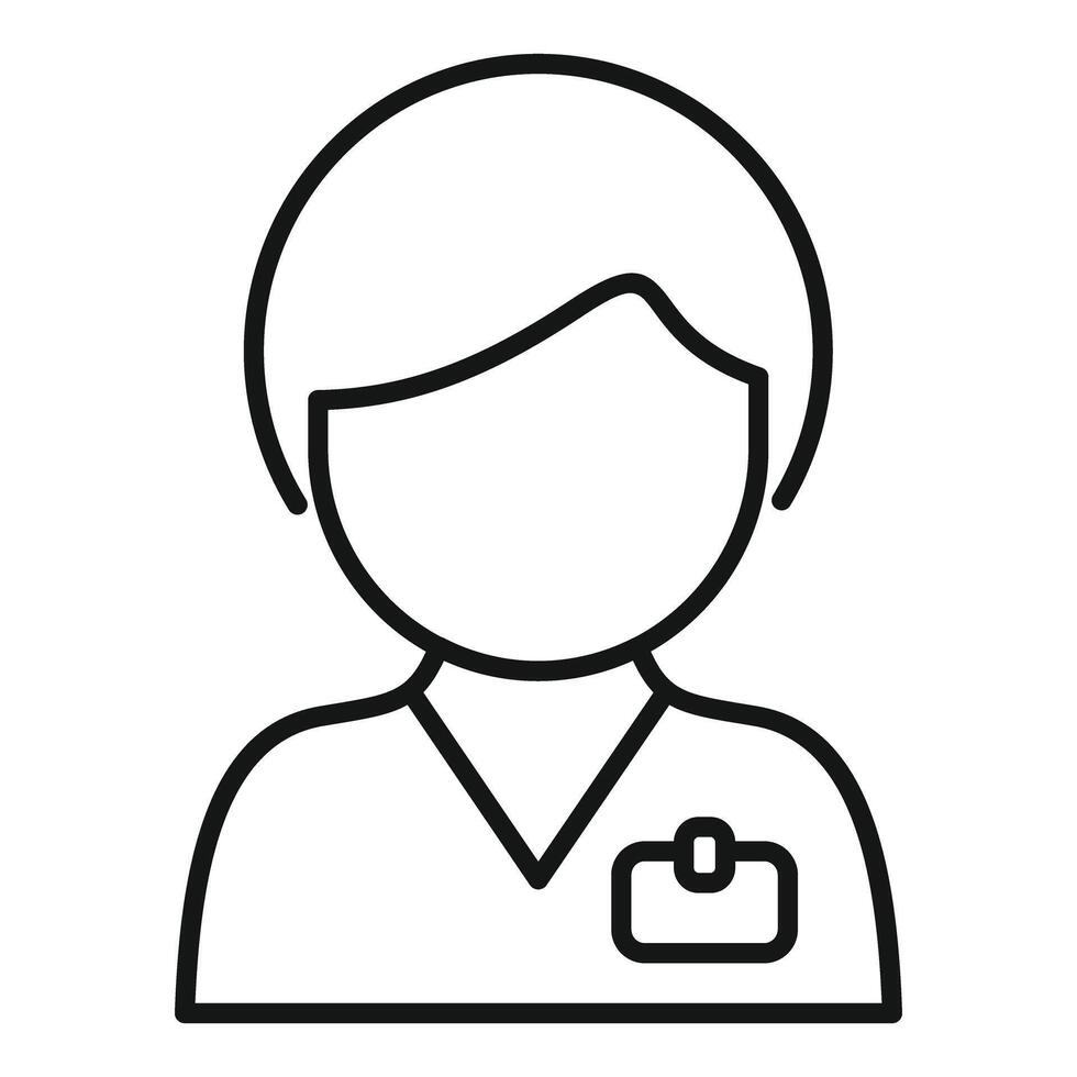 Professional employee wearing id badge vector