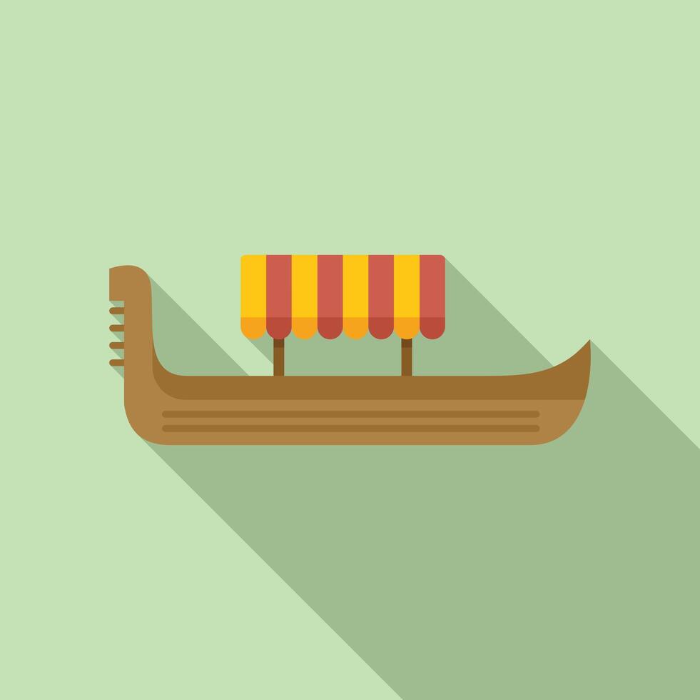 Gondola floating on canal water vector
