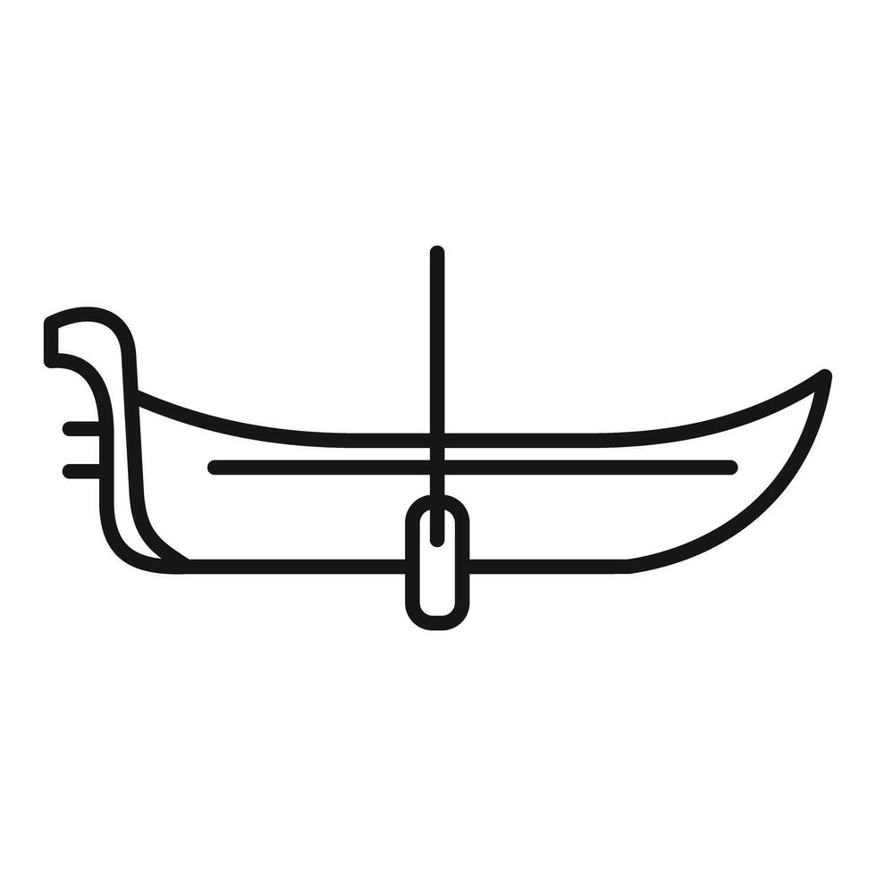 Gondola boat waiting for passengers icon vector