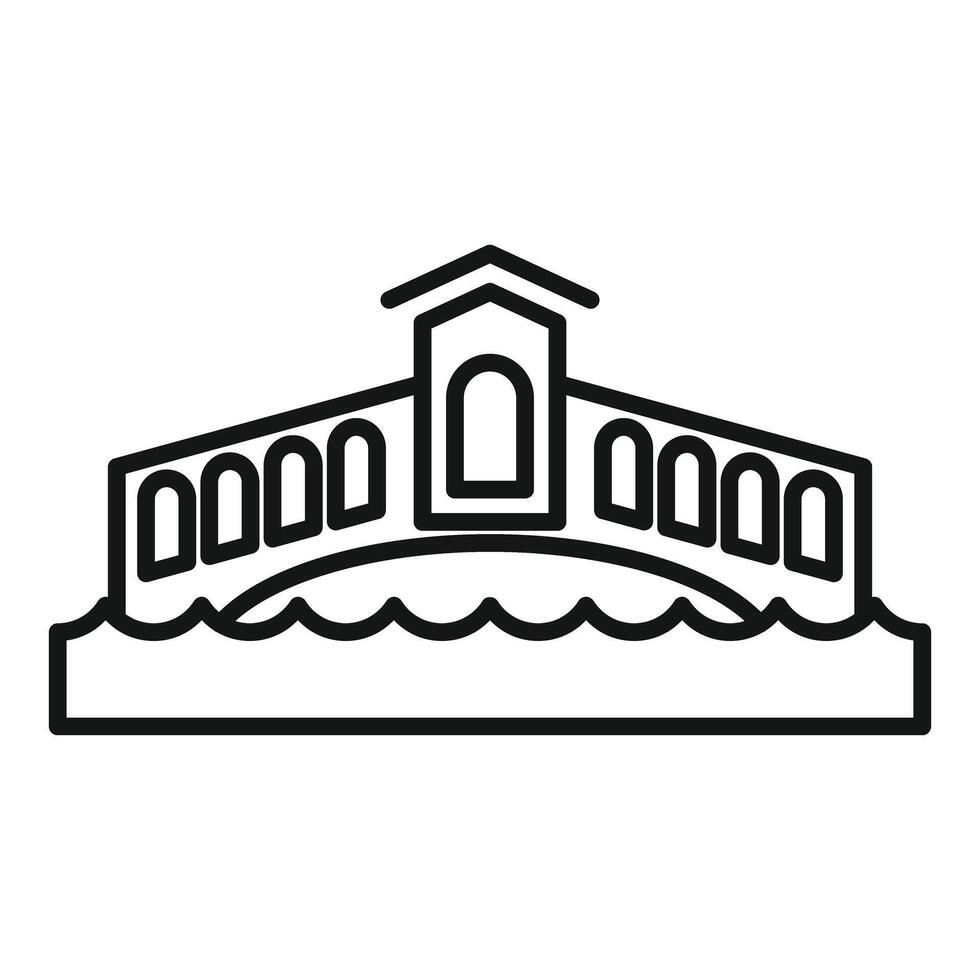 Rialto bridge connecting two sides vector
