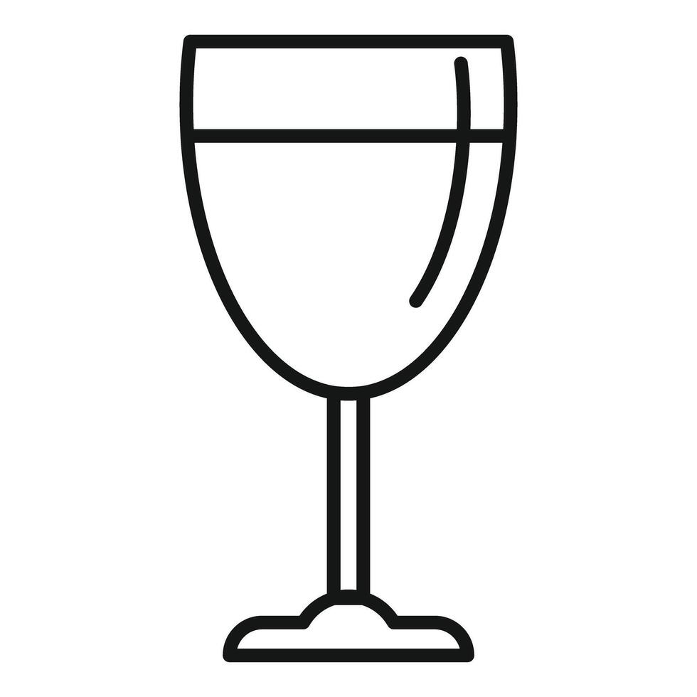 Wine glass icon showing stemware vector