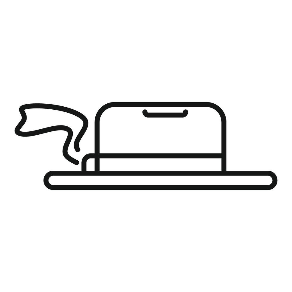 Gentleman showing respect with hat gesture vector