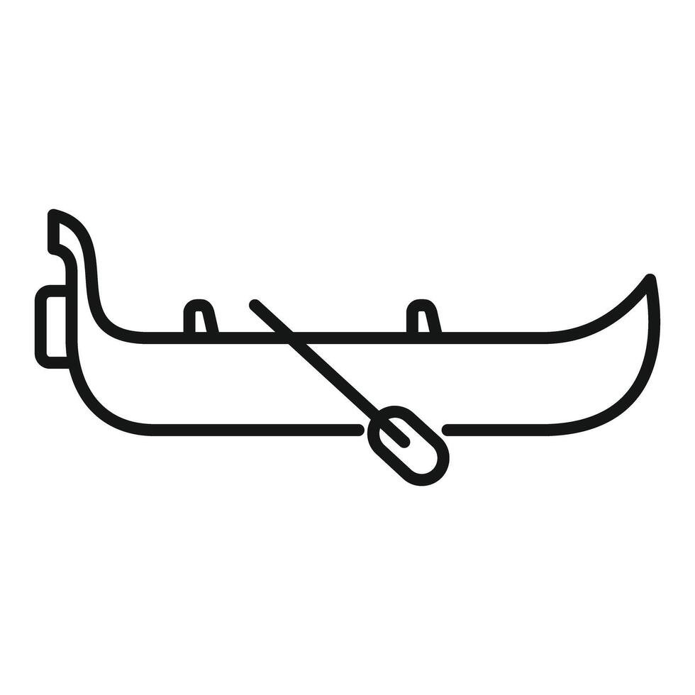 Gondola rowing on canal ride vector
