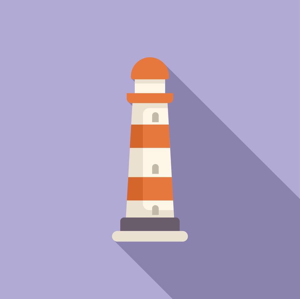 Lighthouse guiding ships at night vector