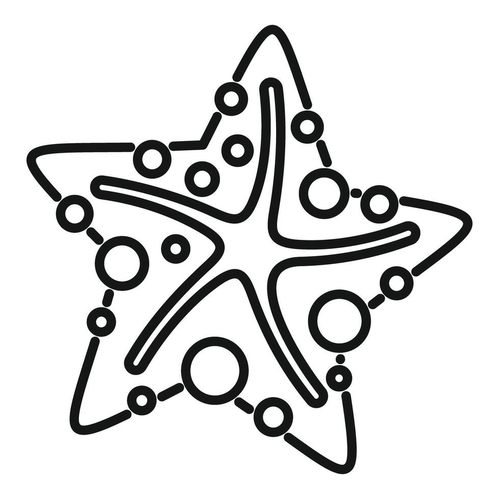 Starfish with circles modern simple lineart logo vector