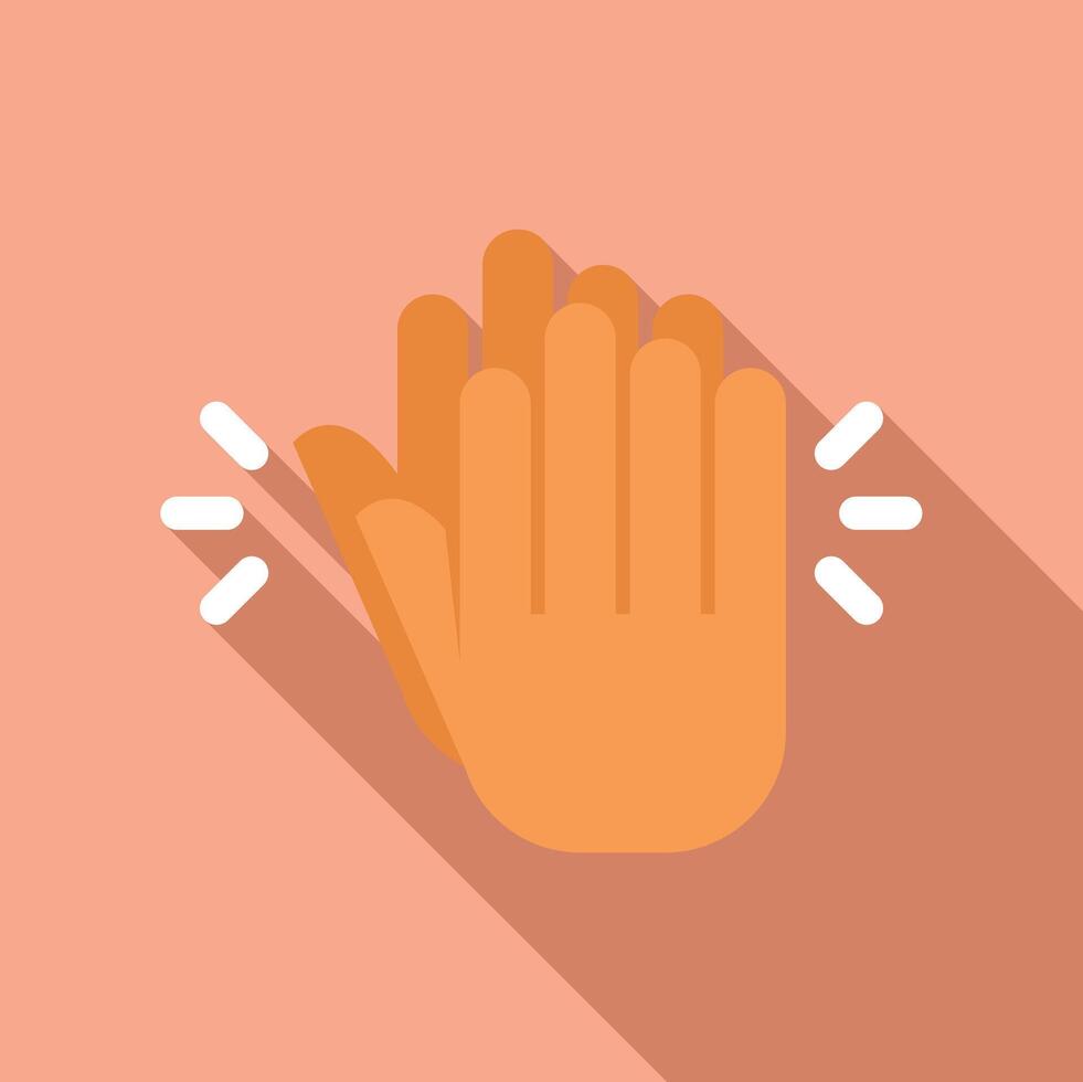 Open hand is giving a high five vector