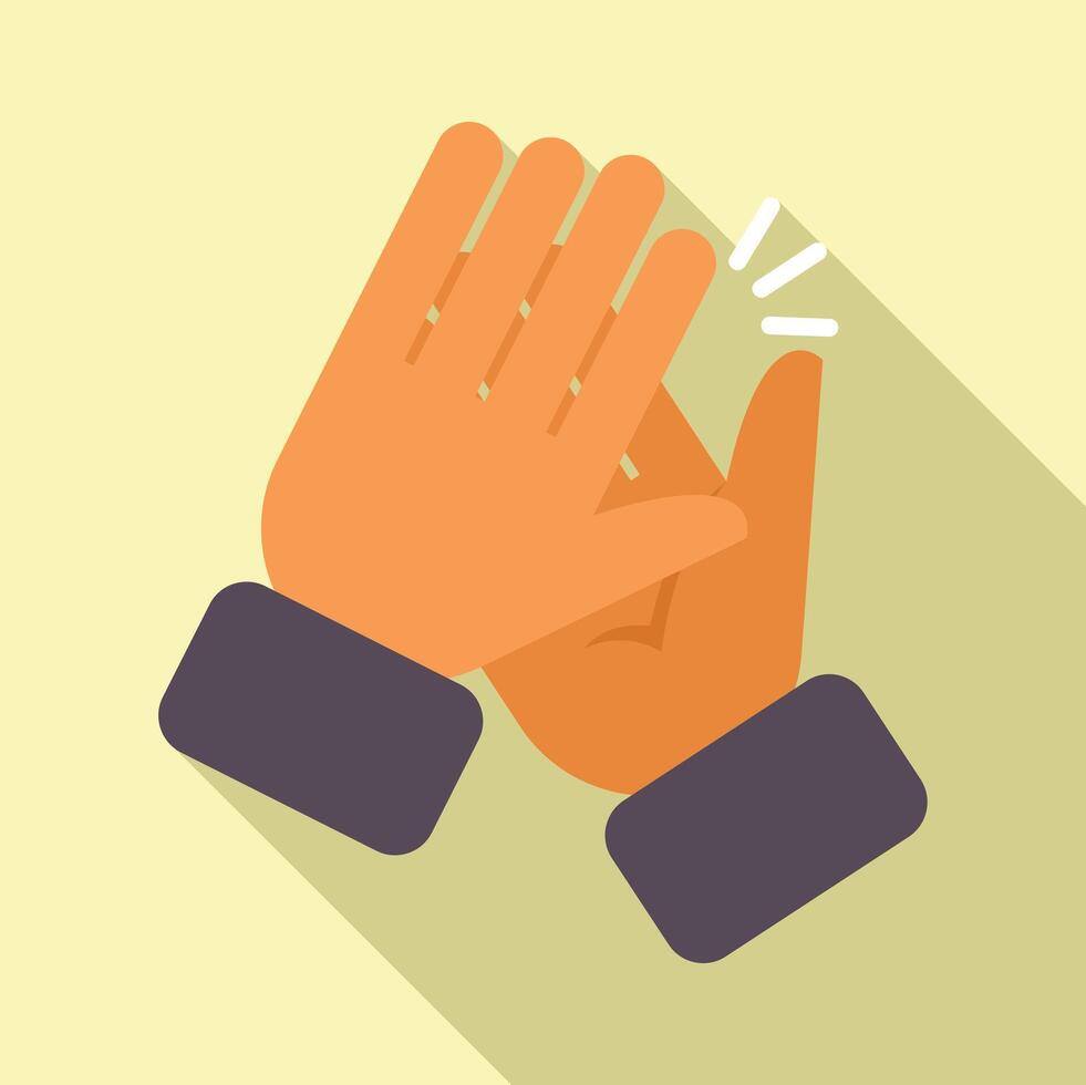 Giving applause with clapping hands vector