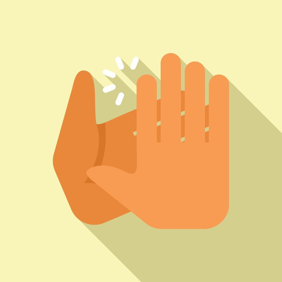 Giving high five to celebrate success vector