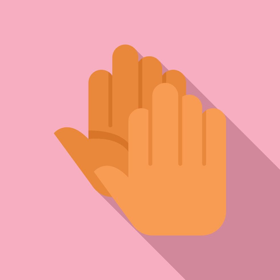 Construction worker wearing safety gloves vector