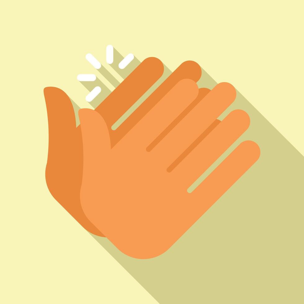 Two hands clapping, expressing joy and recognition vector