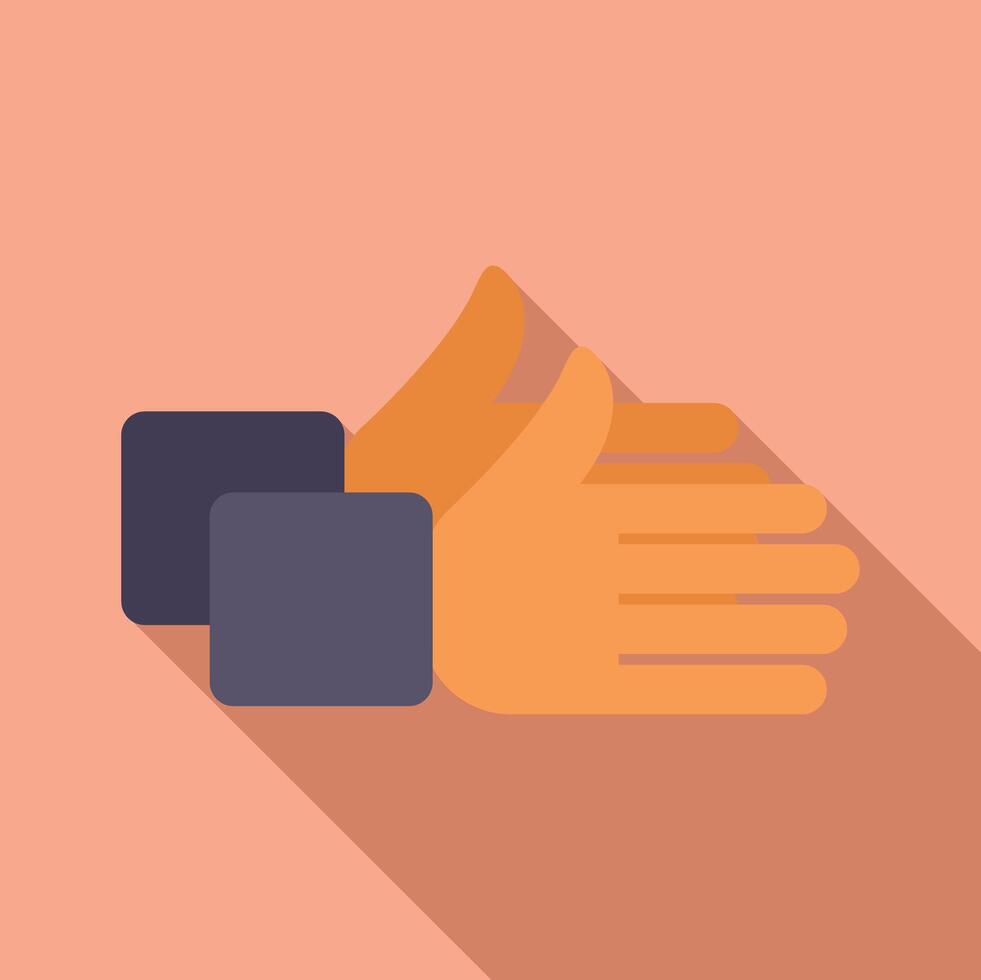 Clapping hands showing appreciation gesture vector