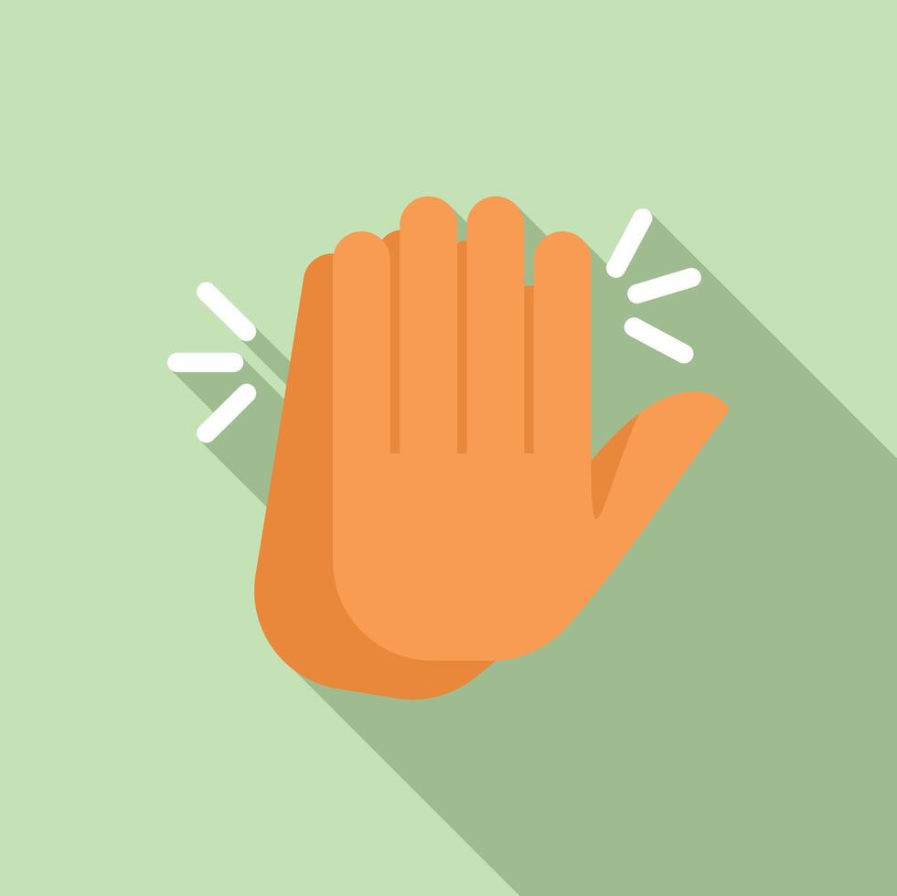 Illustration of two hands coming together, creating a loud clapping sound vector