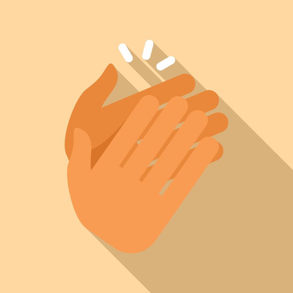 Two hands clapping, showing approval and appreciation vector
