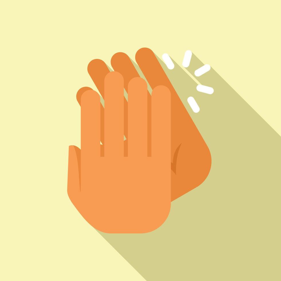 Two hands clapping making a sound vector