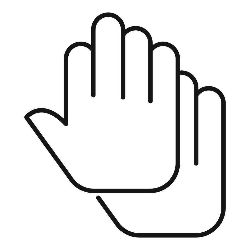 Two hands clapping linear icon vector