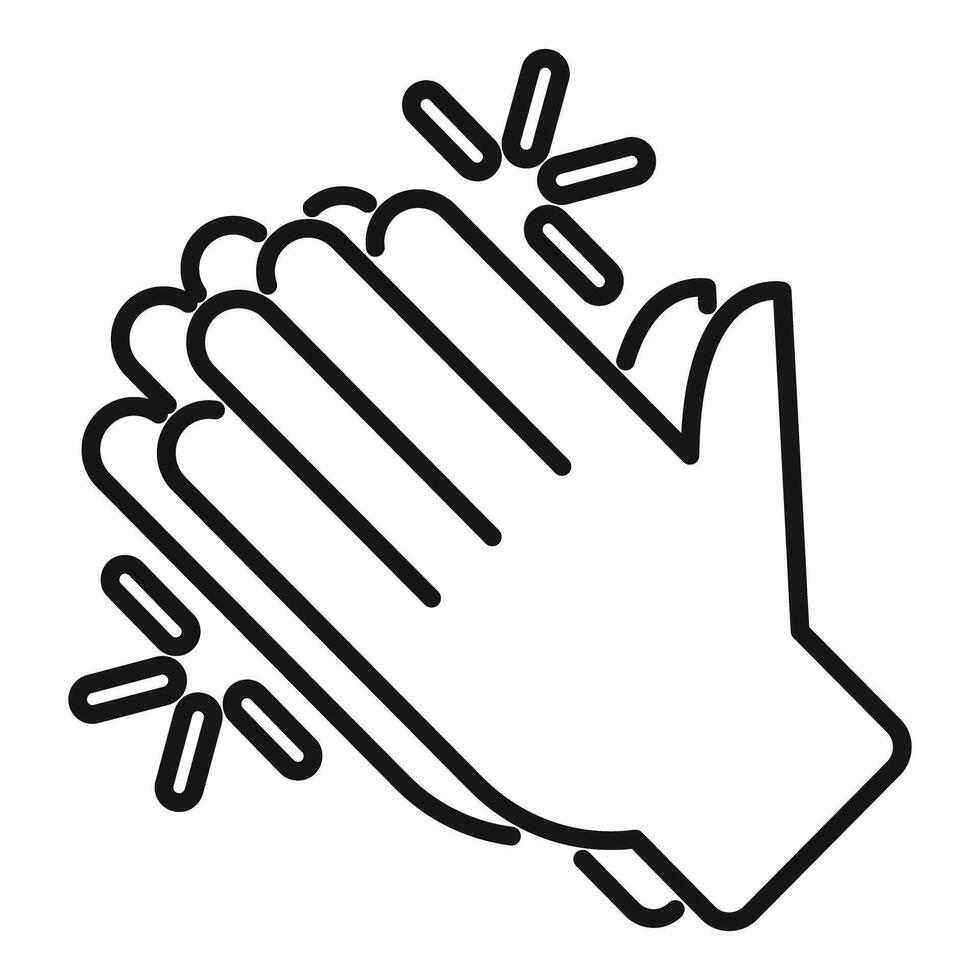 Expressing joy and gratitude by clapping vector