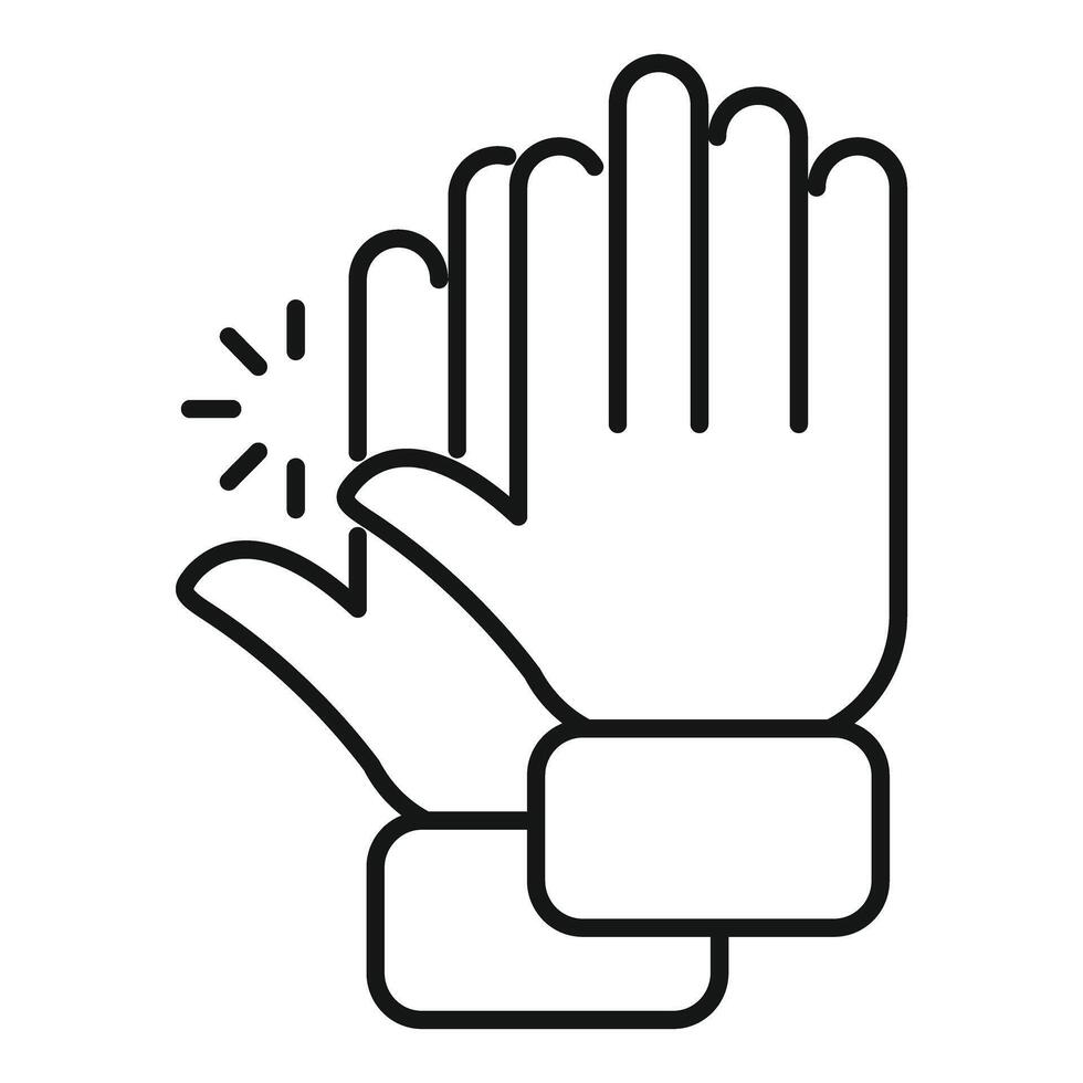 Two hands giving high five with excitement vector