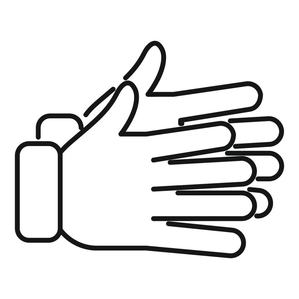 Clapping hands showing appreciation line icon vector