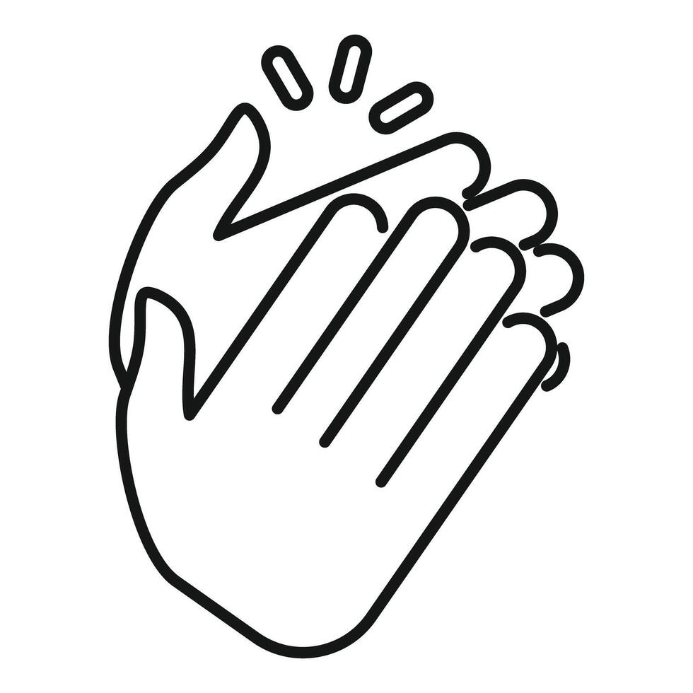 Expressing joy and recognition, clapping hands create a resounding symbol of celebration vector