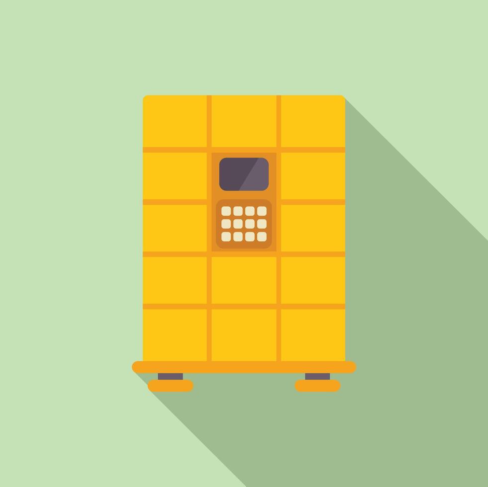 Yellow safe deposit box for storing valuables vector