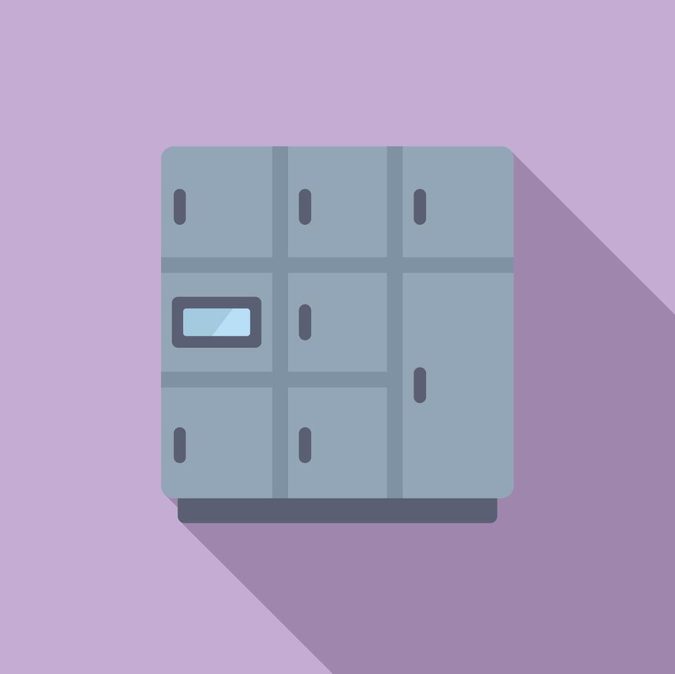 Keeping belongings safe in lockers vector