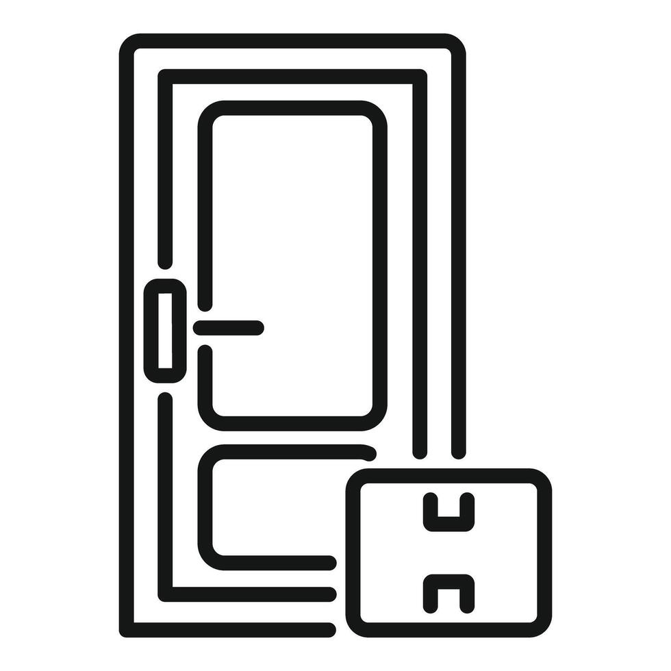 Delivery left at the door vector