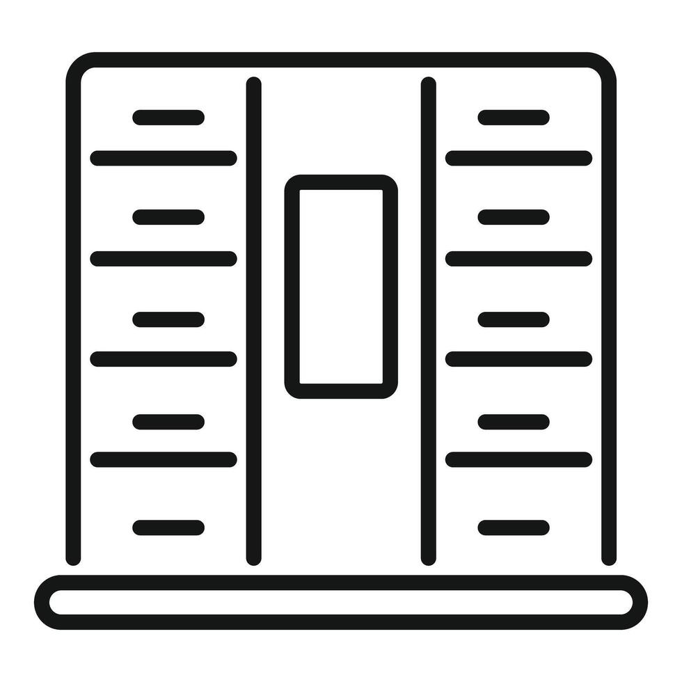 Data center server rack storing information vector