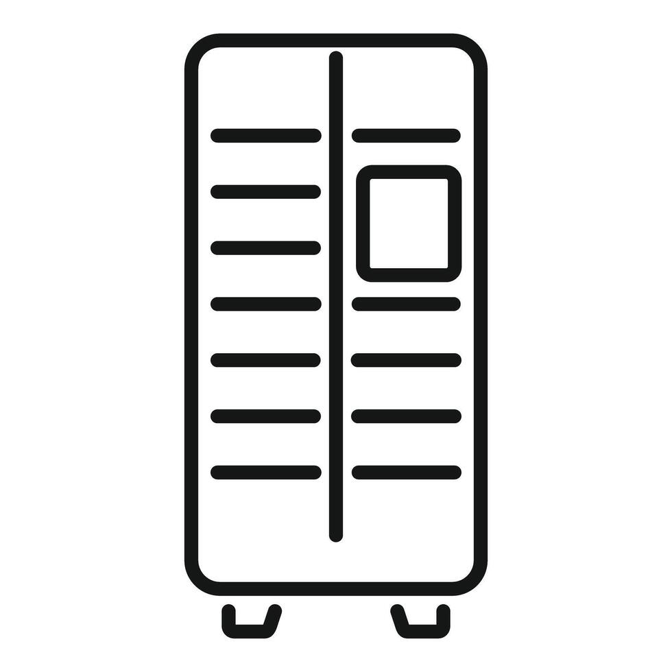 Big wardrobe with clean mirror vector