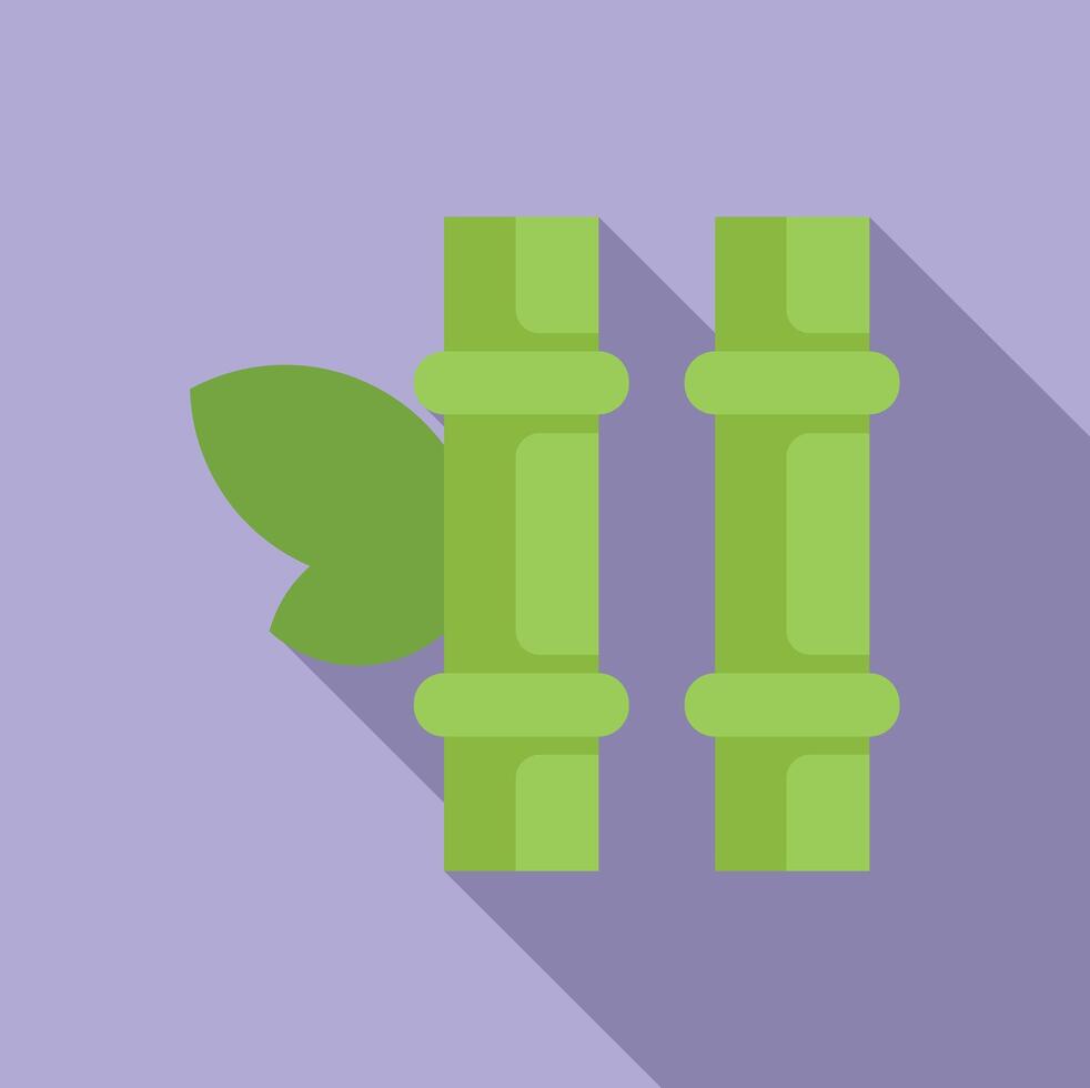 Flat design bamboo stalks illustration vector