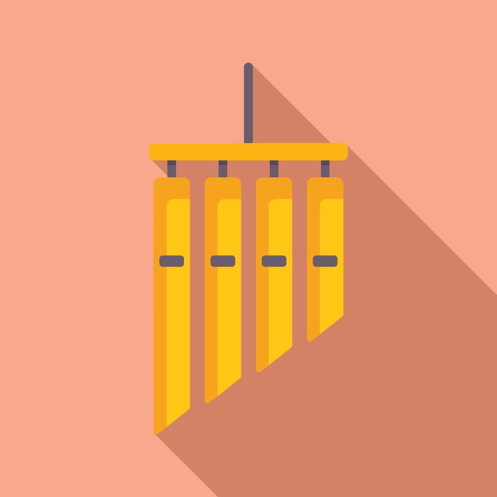 Flat design illustration of wind chimes vector