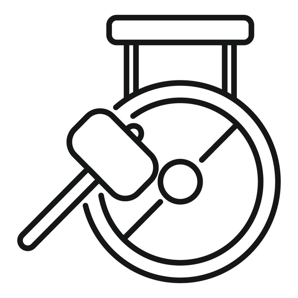 Gavel and time concept icon vector
