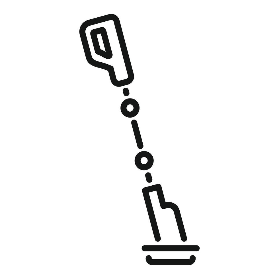 Line icon of a hinged floor lamp vector